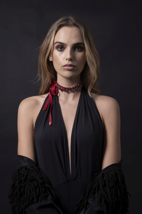 Silk and crystal neck band - Image 6