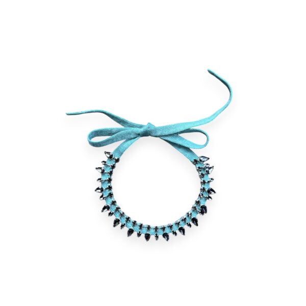 Silk and crystal neck band