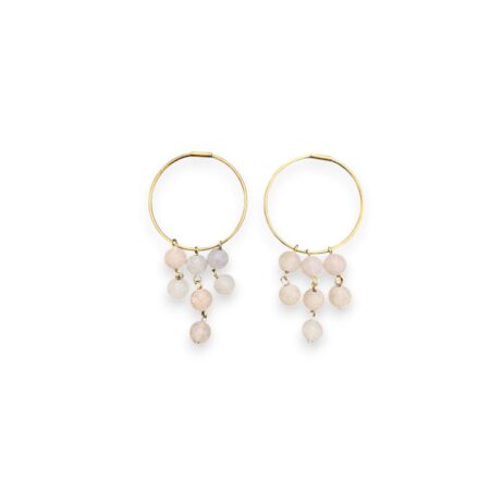 Pink agate earrings