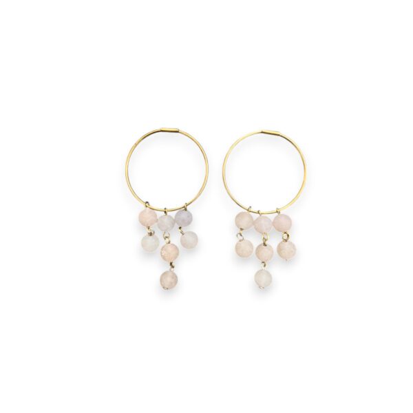 Pink agate earrings