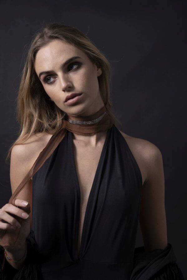Silk and crystals collar - Image 3