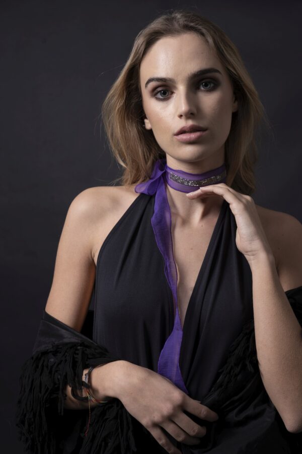 Silk and crystals collar - Image 4