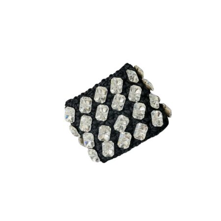 Cashmere cuff with crystals