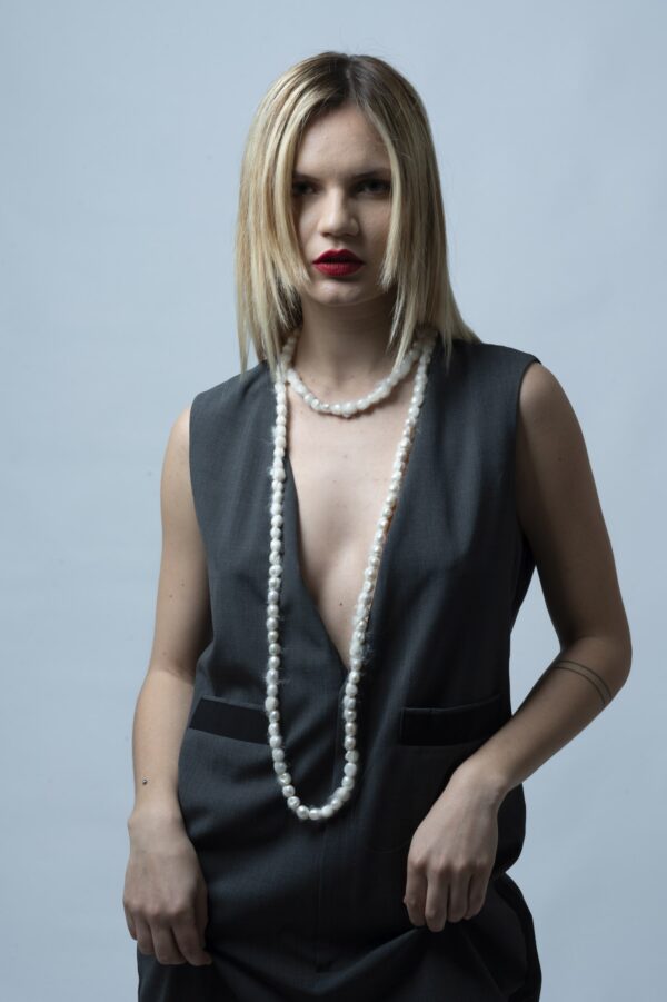 SAUTOIR PERLE CON CASHMERE FUZZY - immagine 2