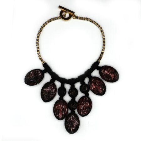 COLLANA ORO ANTICO CASHMERE E CRISTALLI