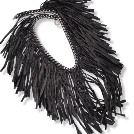 Collana lunga organic rafia