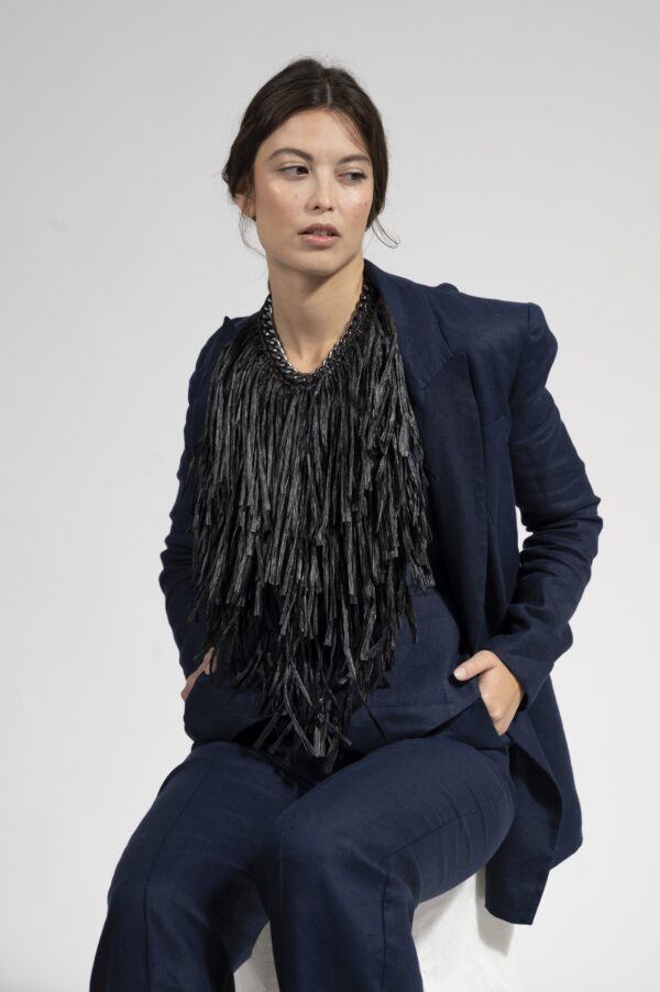 Dress necklace organic rafia - immagine 2