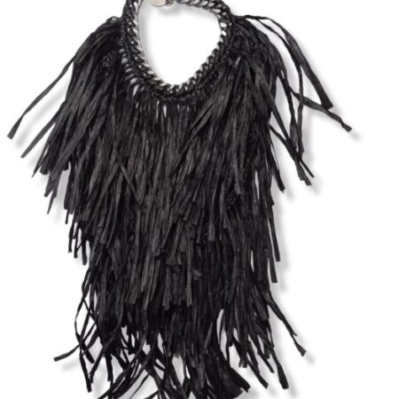 Dress necklace organic rafia