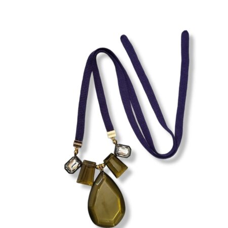 Collana goccia e cristalli
