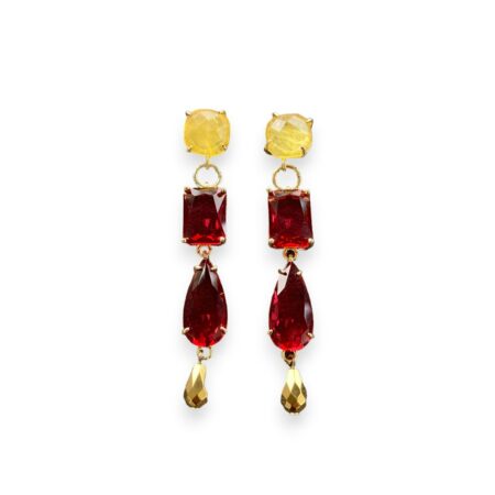 Orecchini lunghi cabochon