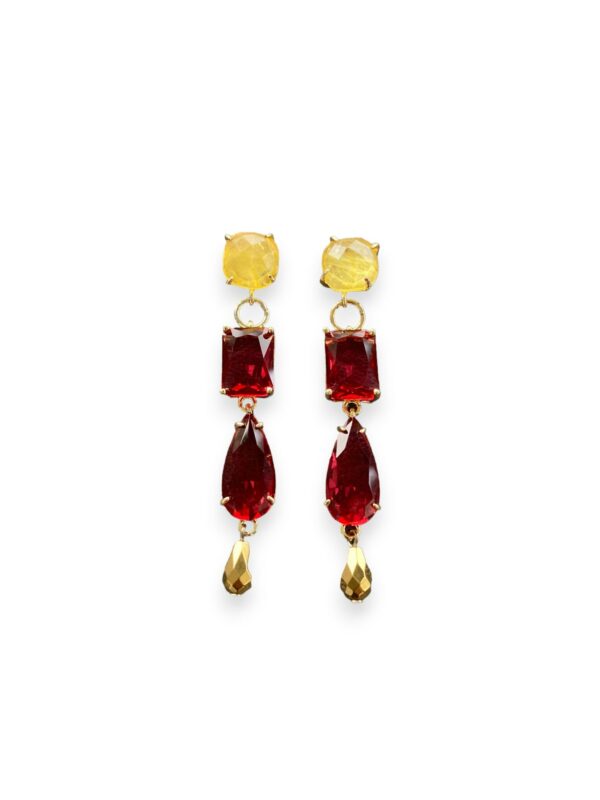 Orecchini lunghi cabochon