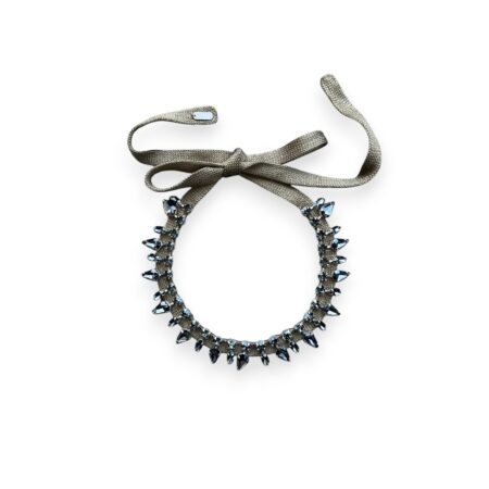 Choker in seta con cristalli