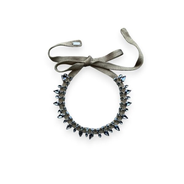 Choker in seta con cristalli