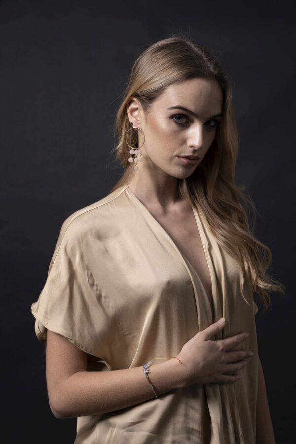 Orecchini agata rosa - immagine 2