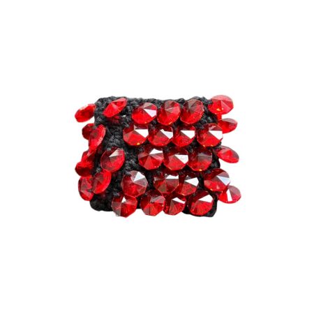 Polsino cachemire stretch con cristalli