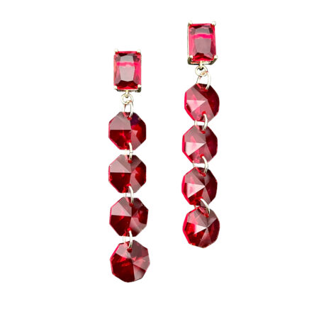 Orecchini con pendente cristalli