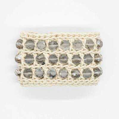 COATED COTTON TRICOT CUFF - WHITE