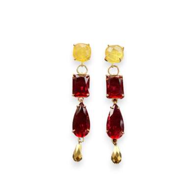 Long earrings cabochon